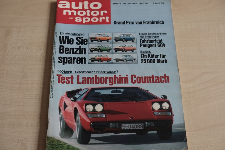 Deckblatt Auto Motor und Sport (15/1975)